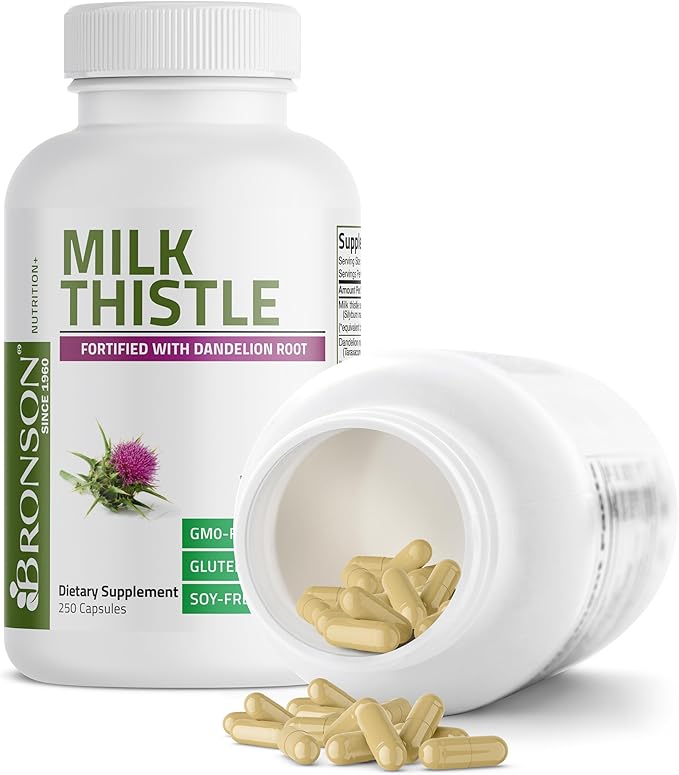 Bronson Milk Thistle Silymarin Marianum & 250 Capsules