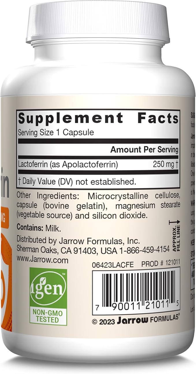 Jarrow Formulas Lactoferrin 250 mg 60 Capsules
