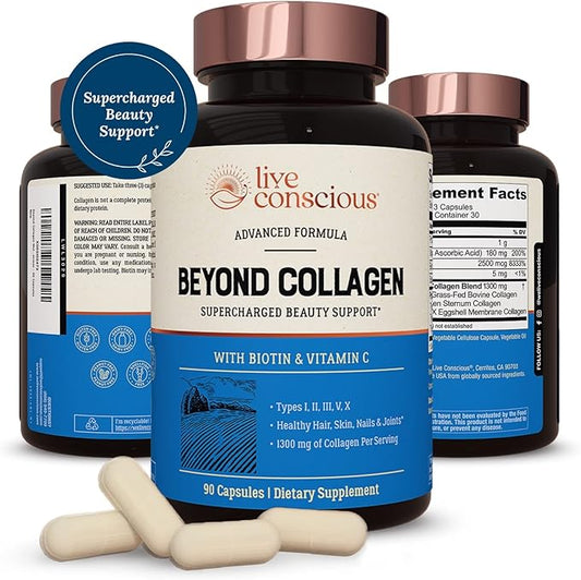 Live Conscious Beyond Collagen Multi Collagen Capsules 90 Capsules