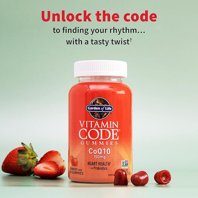 CoQ10 Gummies 150 mg, Coenzyme Q10 60 Strawberry 30 Day