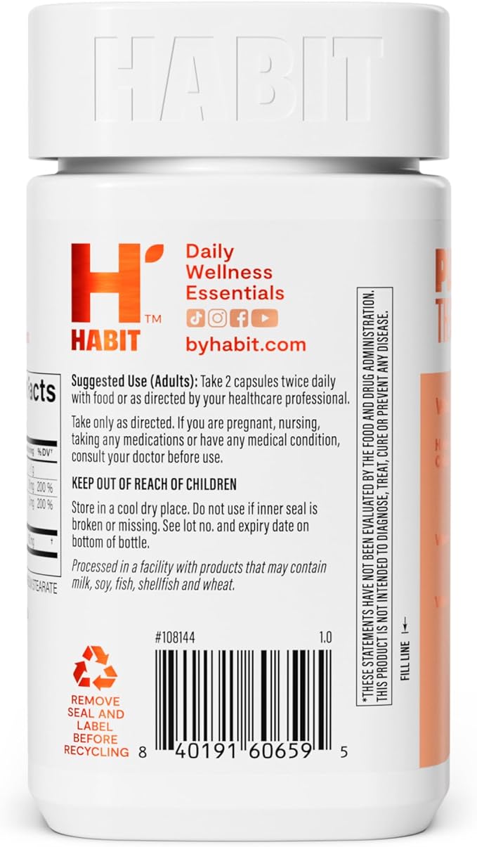 HABIT Collagen Supplement (60 Capsules) 2000mg Collagen (1 Pack)