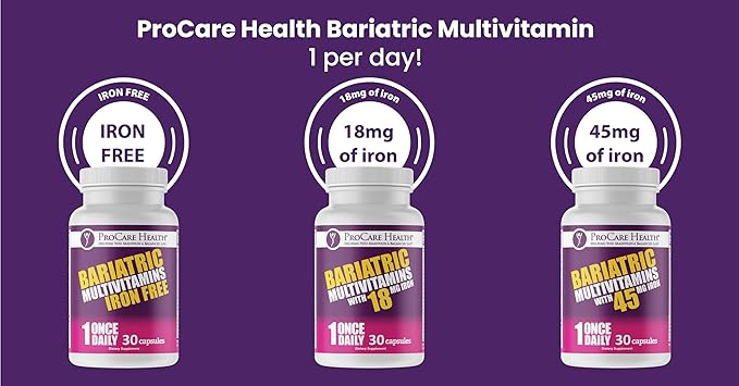 ProCare Health | Once Daily Bariatric 45mg Iron 90 Count