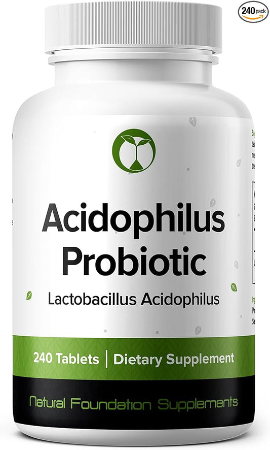 Lactobacillus Acidophilus Probiotic Supplement 240 Tablets 3 Billion (240, Lactobacillus