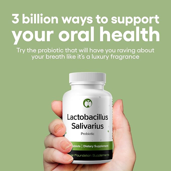 Lactobacillus Salivarius Probiotic Supplement 240 Tablets 3 Billion CFU Probiotics for Men & Women Supports Dental, Digestive & Gut Health Made in The USA (240, Lactobacillus Salivarius)