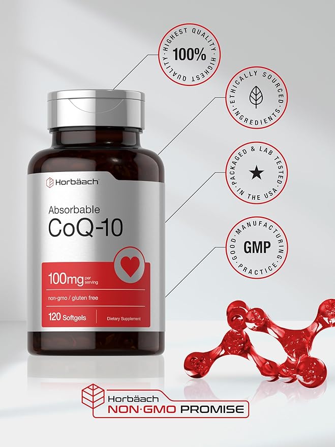 Horbäach CoQ10 100mg Softgels 120 Count