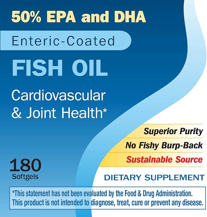 Nature's Way Super Fisol Enteric-Coated Fish 180 Softgels