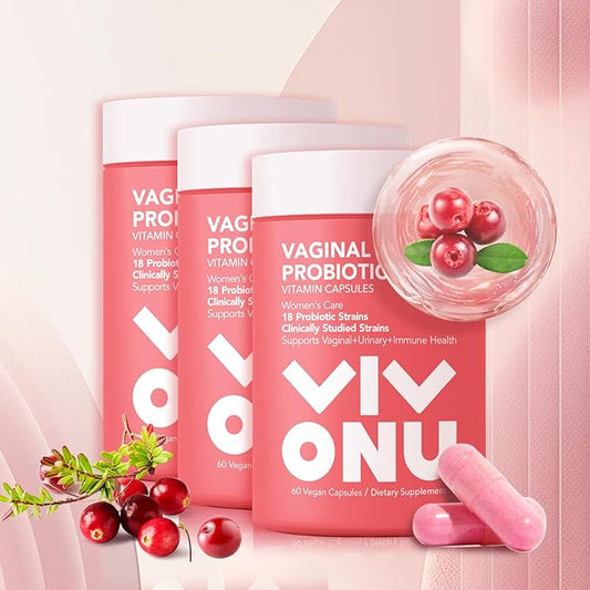 Women's Probiotic,Prebiotics & Lactobacillus Probiotic Blend,60 Billion CFUs,18 Strains,Help Women's Health,Boost Immune,Digestive,Gut,Promote Healthy Vaginal Odor & Vaginal Flora
