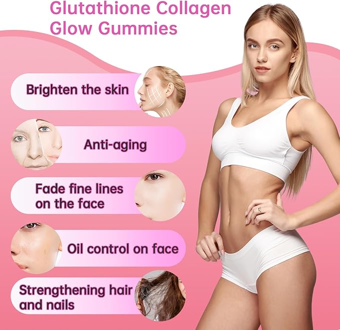 Glutathione Collagen Glow Gummies for Women, 60/120Pcs Korean (2)