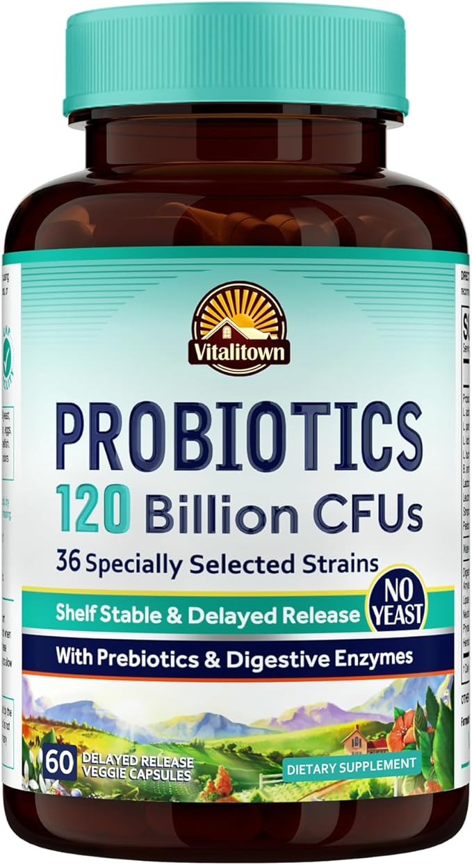 Vitalitown Probiotics 120 Billion CFUs 36 Strains, 1 | 60 Delayed
