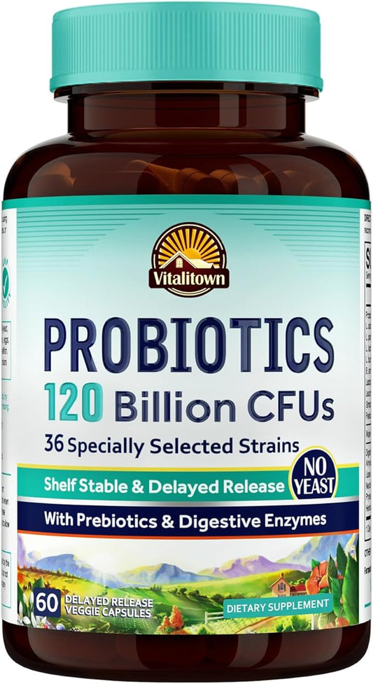 Vitalitown Probiotics 120 Billion CFUs 36 Strains, 1 | 60 Delayed