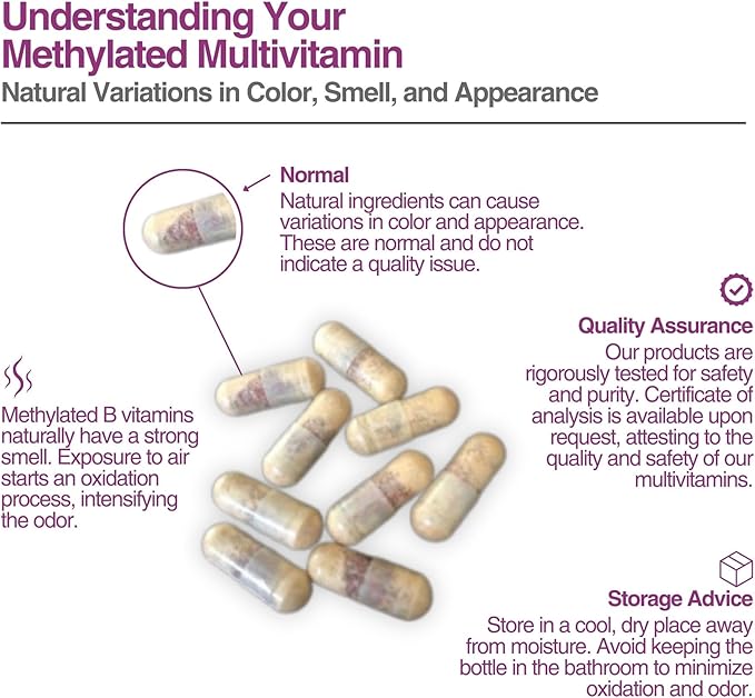 Just One Daily Methylated Multivitamin 60 Caps B12, Methylfolate 2 Months