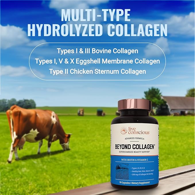 Live Conscious Beyond Collagen Multi Collagen Capsules 90 Capsules