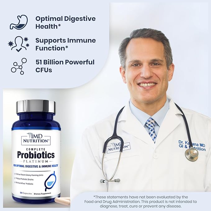 1MD Complete Probiotics Platinum 51 Billion 11 Strains, 30 Vegetable (3-Pack)