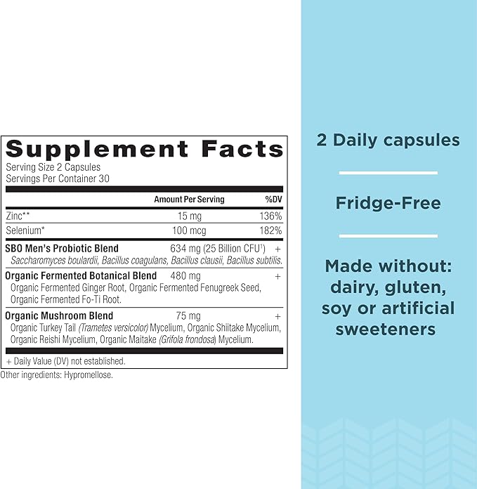 Probiotics for Men by Ancient Nutrition, 60 Ct, 25 Billion