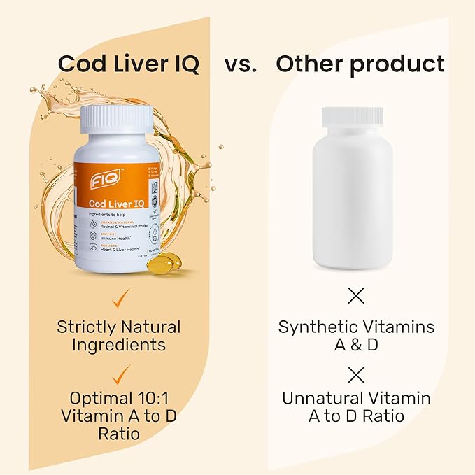 FIQ - Cod Liver IQ: Cod 3 Fatty 100 Capsules