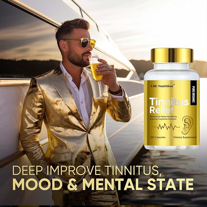 1200MG Tinnitus Relief Supplement,Tinnitus Relief Noise-120 Capsules