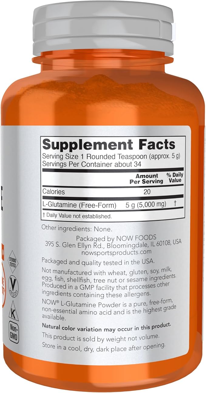 NOW Sports Nutrition, L-Glutamine Pure Powder, 6-Ounce