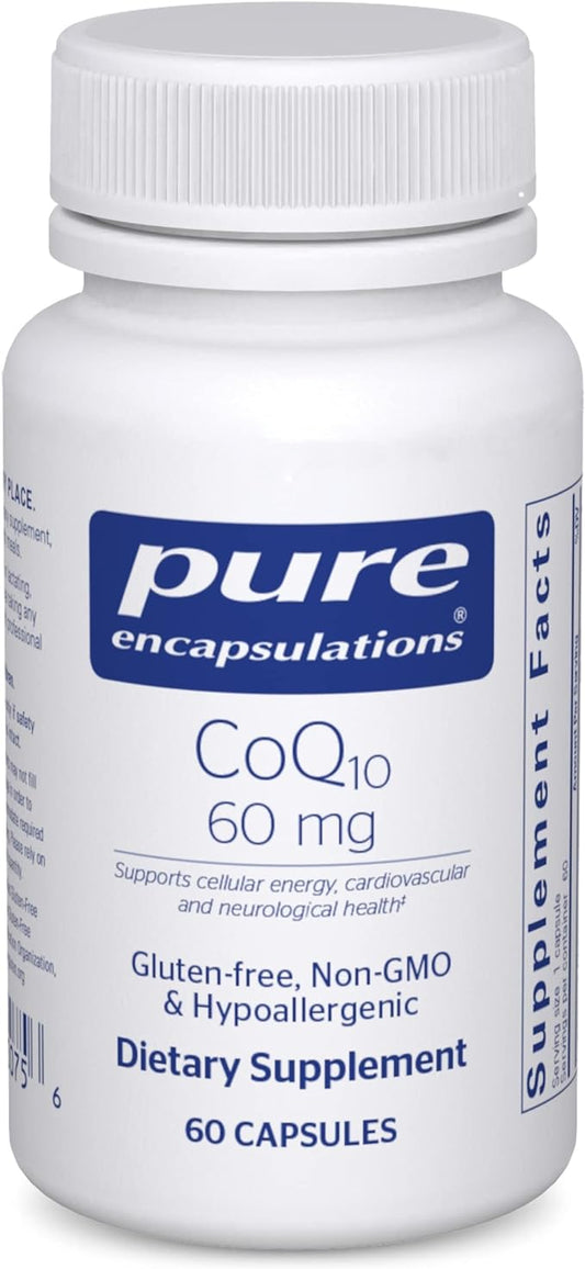 Pure Encapsulations CoQ10 60 mg Q10 Supplement 60 Capsules