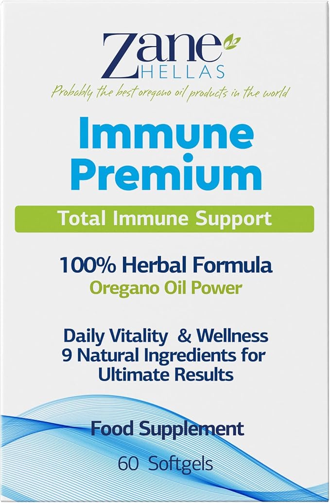 Zane Hellas Immune Premium Softgels. Immune 100% Herbal 120 Softgels. 2