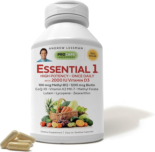 ANDREW LESSMAN Essential-1 Multivitamin 2000 IU D3 180 180 Small 100 mcg B12. CoQ10 CoQ10 Lutein