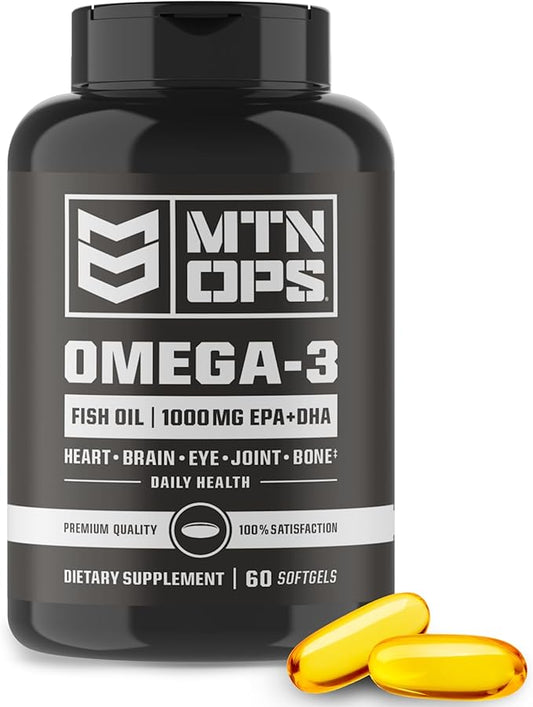 MTN OPS Omega 3 Fish Oil 1000mg Fatty 30 Servings