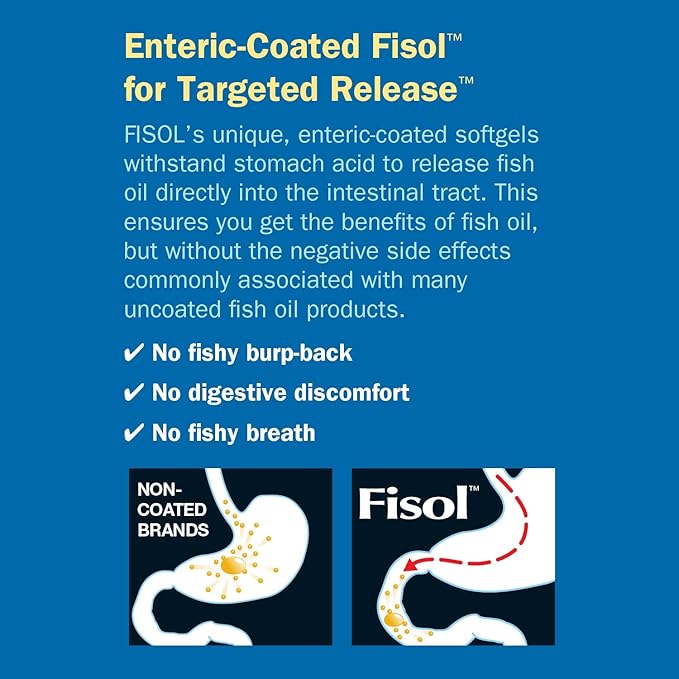 Nature's Way Super Fisol Enteric-Coated Fish 180 Softgels