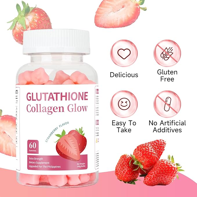 Glutathione Collagen Glow Gummies, Glutathione Collagen 2 Bottle