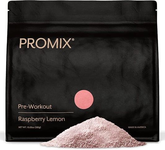 Promix Pre-Workout Powder, Raspberry Lemon B12, Caffeine,