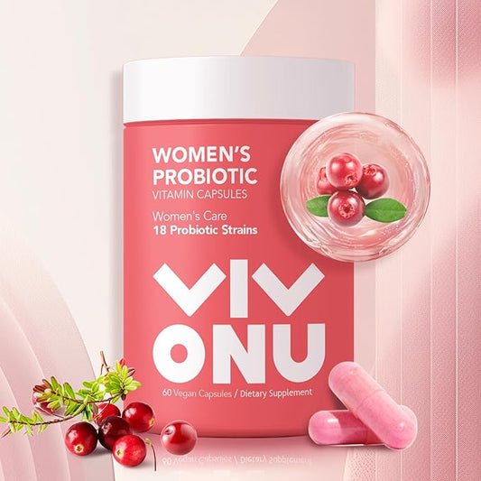 Women's Probiotic,Prebiotics & Lactobacillus Probiotic Blend,60 Billion CFUs,18 Strains,Help Women's Health,Boost Immune,Digestive,Gut,Promote Healthy Vaginal Odor & Vaginal Flora