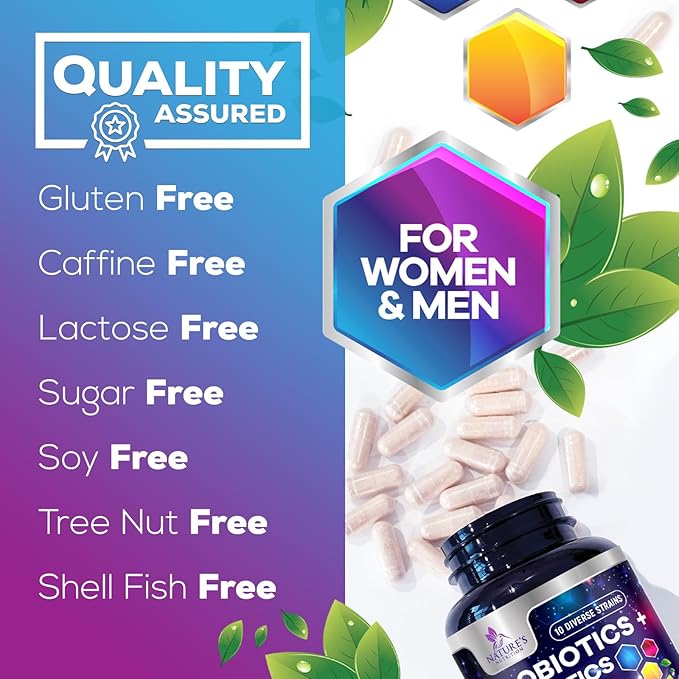 Daily Probiotic and Prebiotic Supplement 60 10 Diverse 120 Capsules