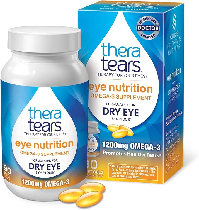 TheraTears Omega 3 Supplement, 1200mg, 90 1) & 30 Single-Use