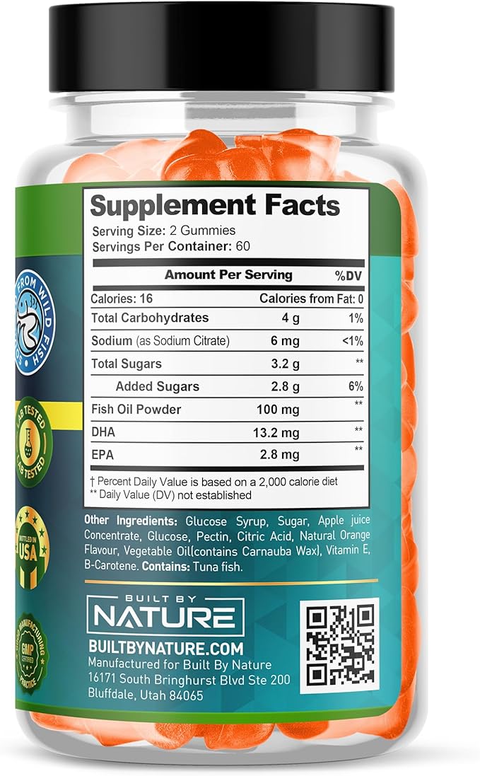 Omega 3 Fish Oil Gummies 3 Fish 120 Gummies, 60 Day
