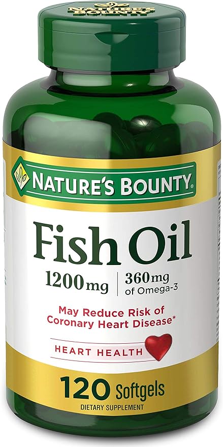 Nature's Bounty Fish Oil, Dietary Supplement, 3, Supports 1200 Mg, 120 Rapid