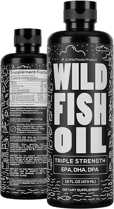 Wild Foods Liquid Omega 3 Fish 16 oz (1 pk)