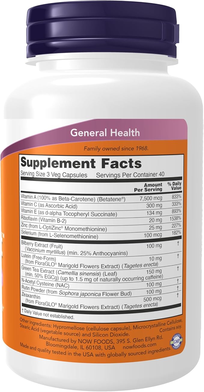 NOW Supplements, Ocu Support™ with FloraGLO® 120 Veg