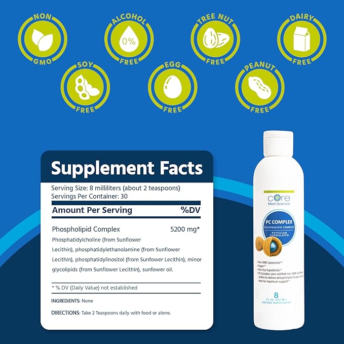Core Med Science Phosphatidylcholine Supplement, Liposomal (8 Fl