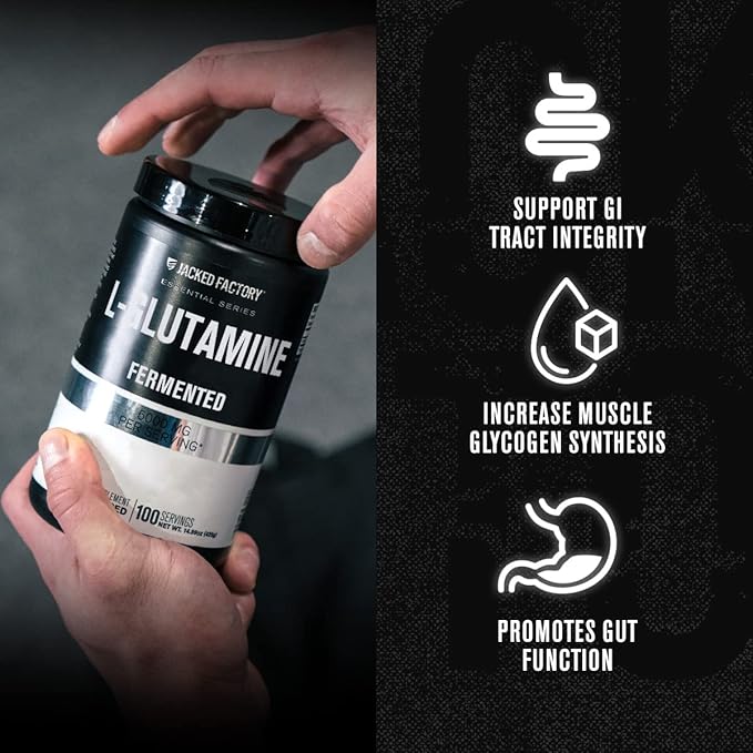 Jacked Factory L-Glutamine Powder 100 Servings