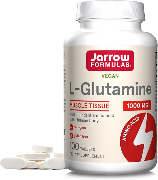 Jarrow Formulas L-Glutamine 1000 mg 100% L-Glutamine 100 Servings