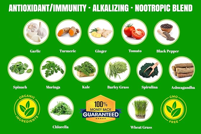Organic Vegan Super Greens Capsules with Ashwagandha