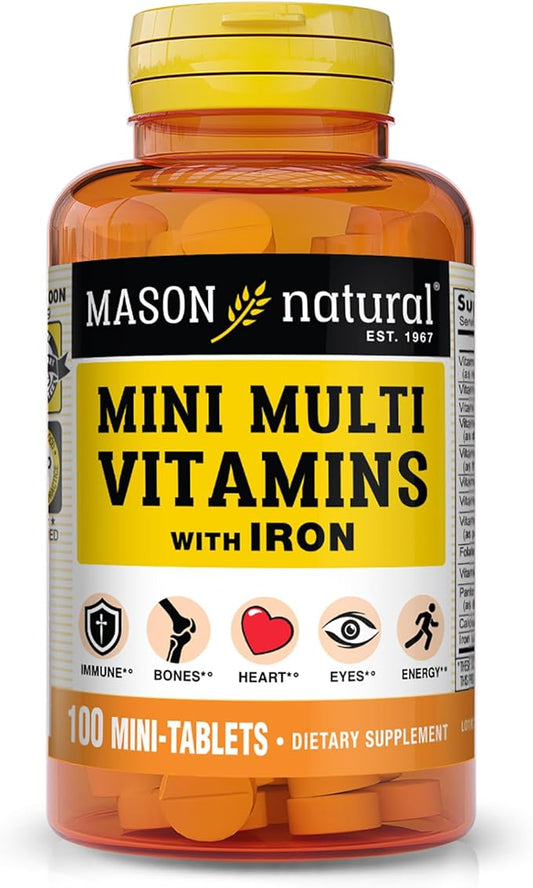 MASON NATURAL Daily Mini Multi Vitamins B1, B2, B2, B3, B3, B6, B6, B12, B12, Folate 100 Day (1 Pack)