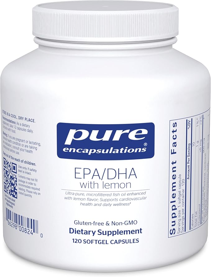 Pure Encapsulations EPA/DHA with Lemon 120 Softgel
