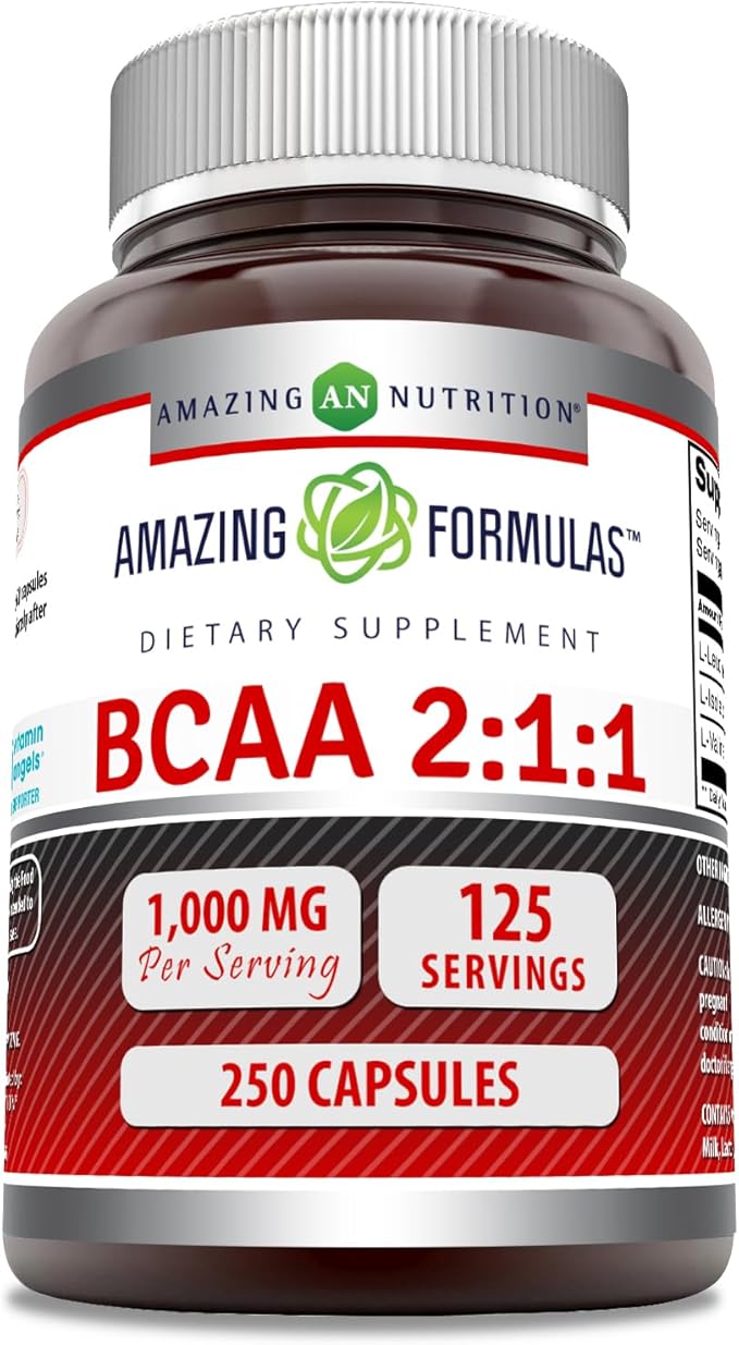 Amazing Formulas BCAA 2:1:1 1000 Mg (1 Pack, 250 Count)