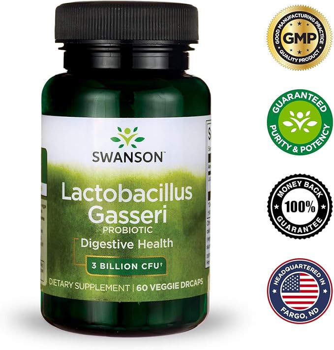 Swanson Lactobacillus Gasseri 3 Billion (60 Veggie 4 Bottles