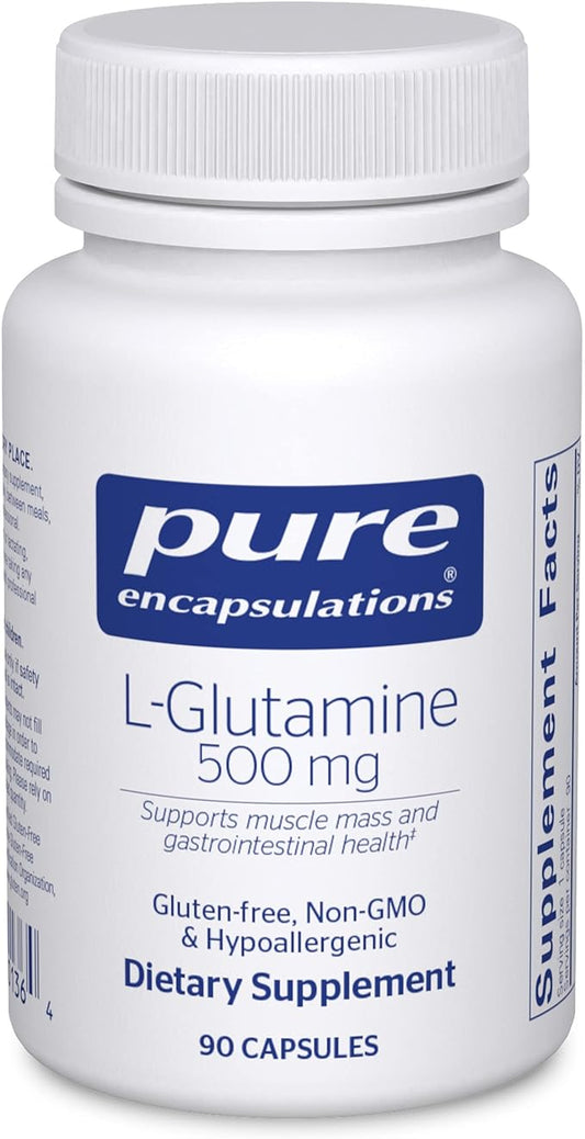 Pure Encapsulations L-Glutamine 500 mg 90 Capsules