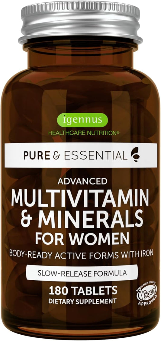 Methylated Women's Multivitamin, Methyl Folate 180 Tablets,