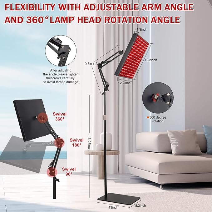 12.2" Squard Red Light Therapy 660nm Red 850nm Infrared