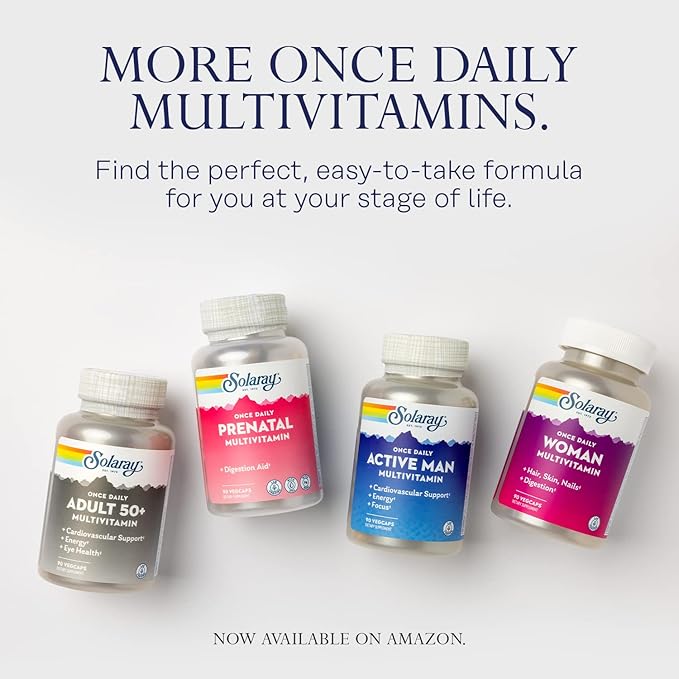 SOLARAY Once Daily High Energy Multivitamin, 60 Servings, 60 VegCaps