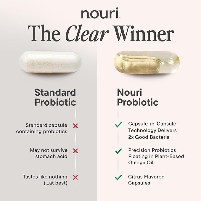 Nouri Digestive Health Probiotic and Omega 30 Day