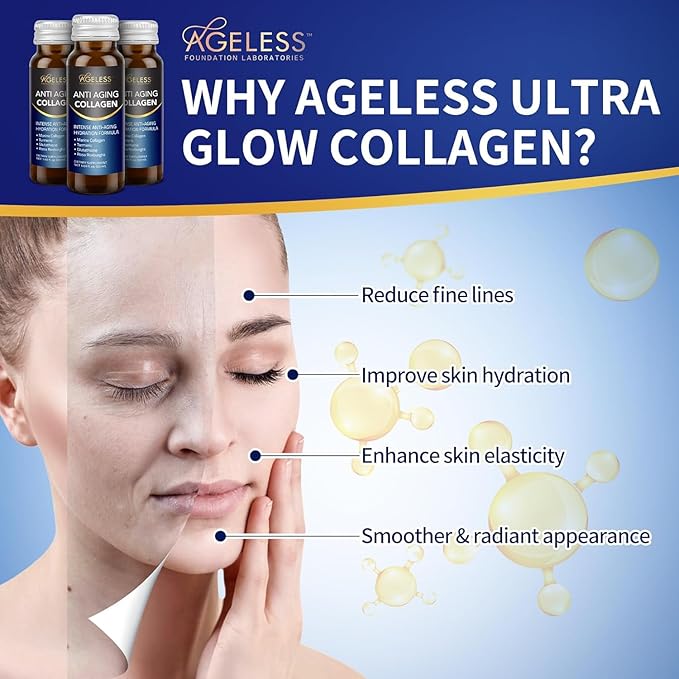 Ageless Anti Aging Collagen Liquid 50 ml (10 Count)
