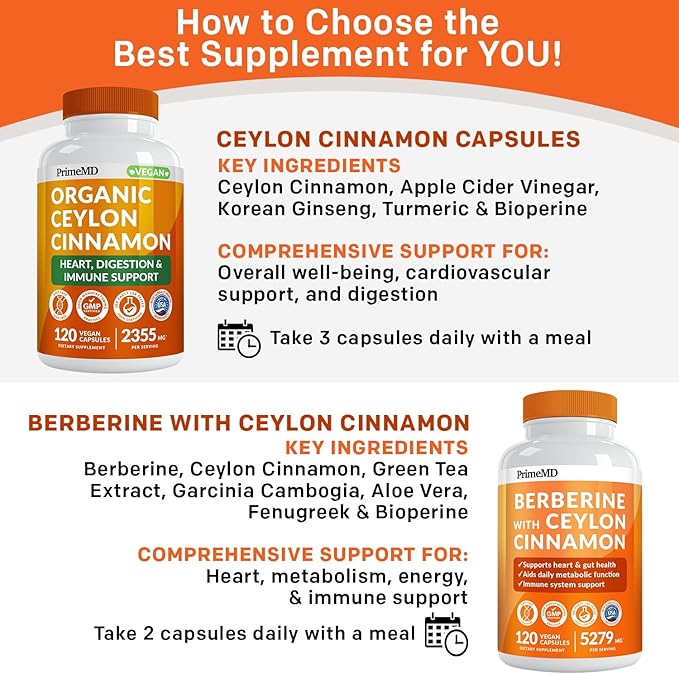 21-in-1 Berberine Supplement with Ceylon Cinnamon 1500 mg 5X for 5279 mg (120 ct)